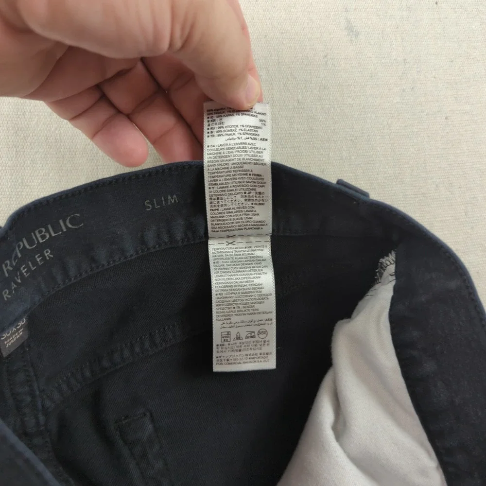 Banana Republic Pants Mens 30x30 Black Traveler Slim Fit Stretch Casual